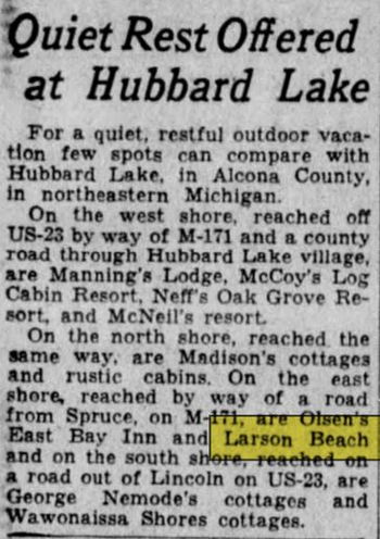Larson Beach Cafe and Shell Gas Station - June 1934 Article Mentioning Beach (newer photo)